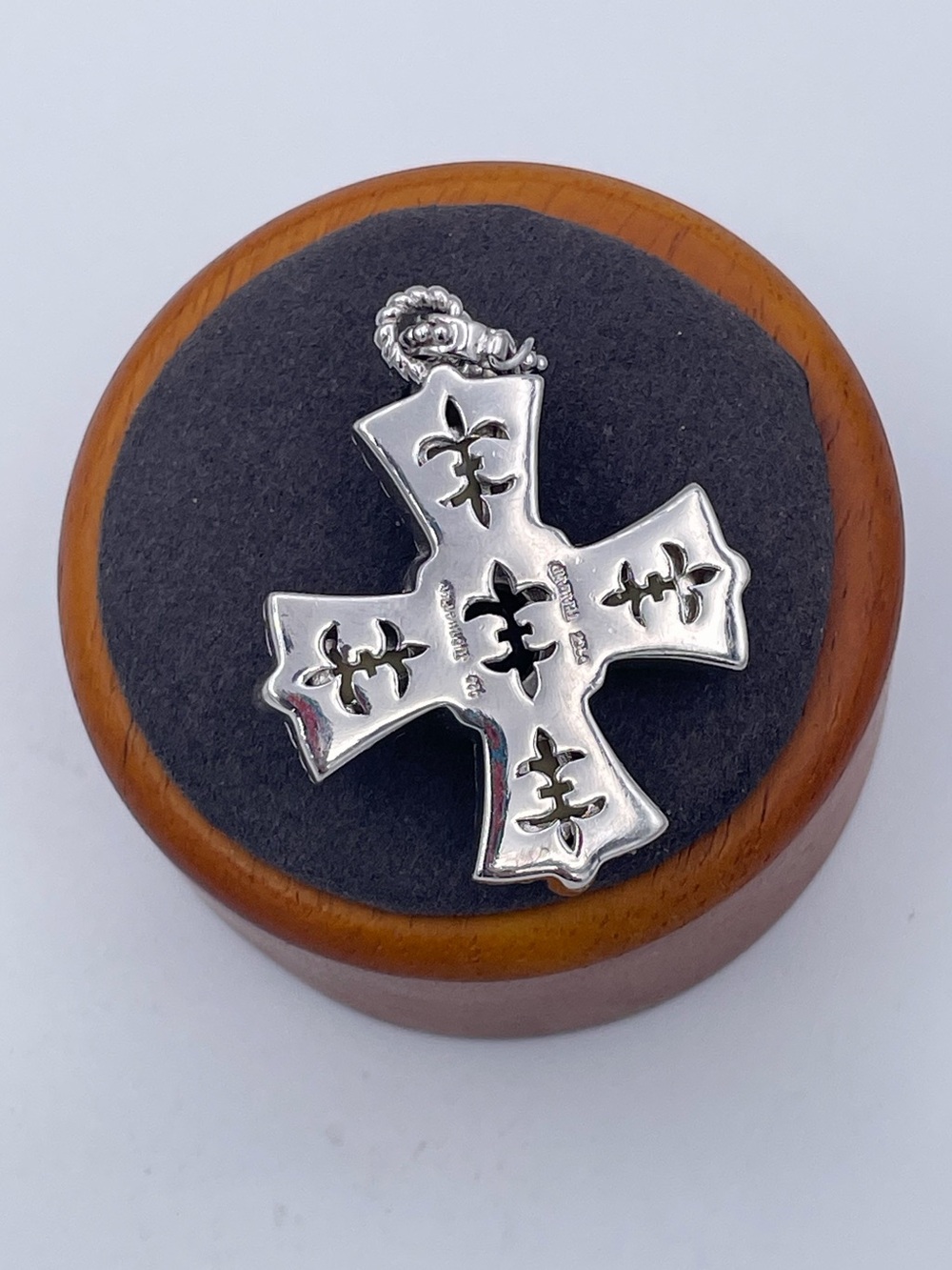 Judith Ripka Sterling Silver 925 MOP Amethyst Maltese Cross Enhancer Pendant - Picture 2 of 8